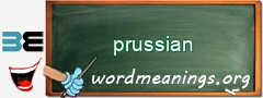 WordMeaning blackboard for prussian